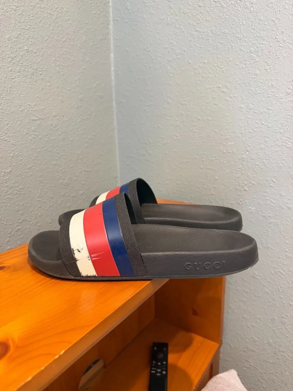Gucci Red White and Blue Slides